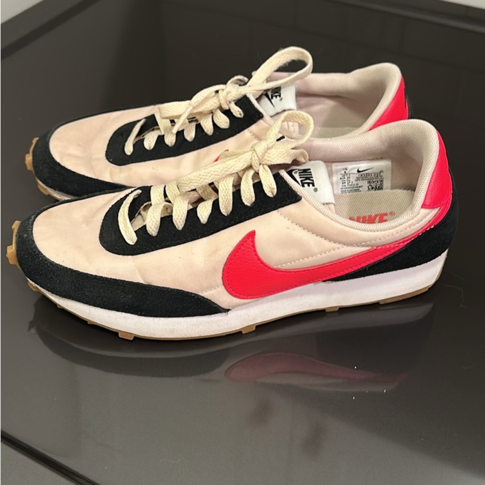 Nike Sneakers with Red Swoosh and Black Trim